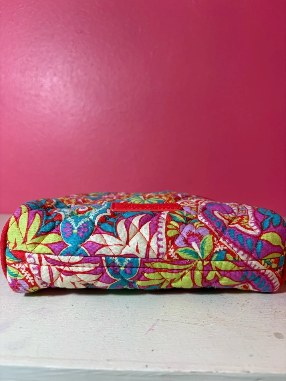 Vera Bradley Multicolor Small Zip Quilted Cosmetic Case Paisley in Paradise NWT